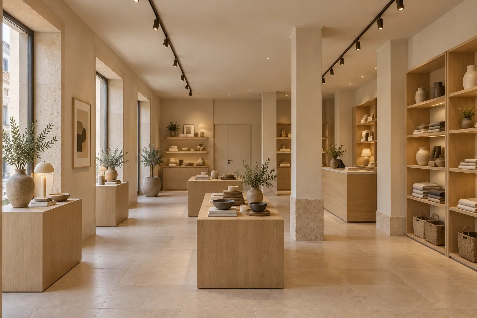 Outra visualização da proposta para o interior de uma loja do Projeto Decorativa, não obra concluída